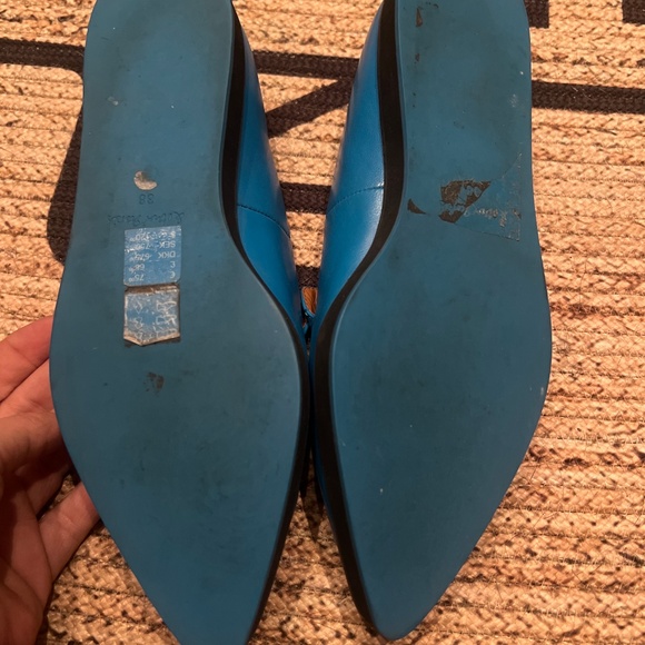 Bright blue slip on pointed loafers-and other stories size 38 - Picture 6 of 8